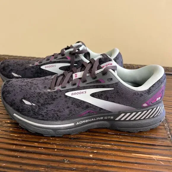Brooks Adrenaline GTS Black and Purple Women's Size 9 Sneakers Running Walking - Picture 5 of 10